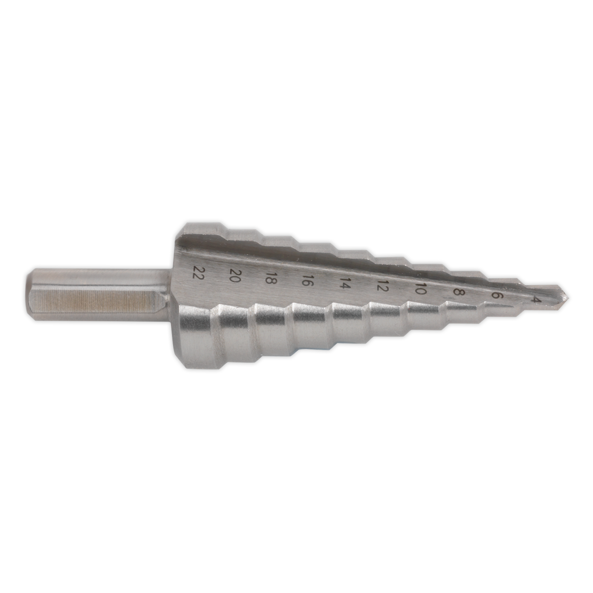 Sealey AK4722 Double Flute HSS M2 Step Drill Bit 4-22mm - additional view 2