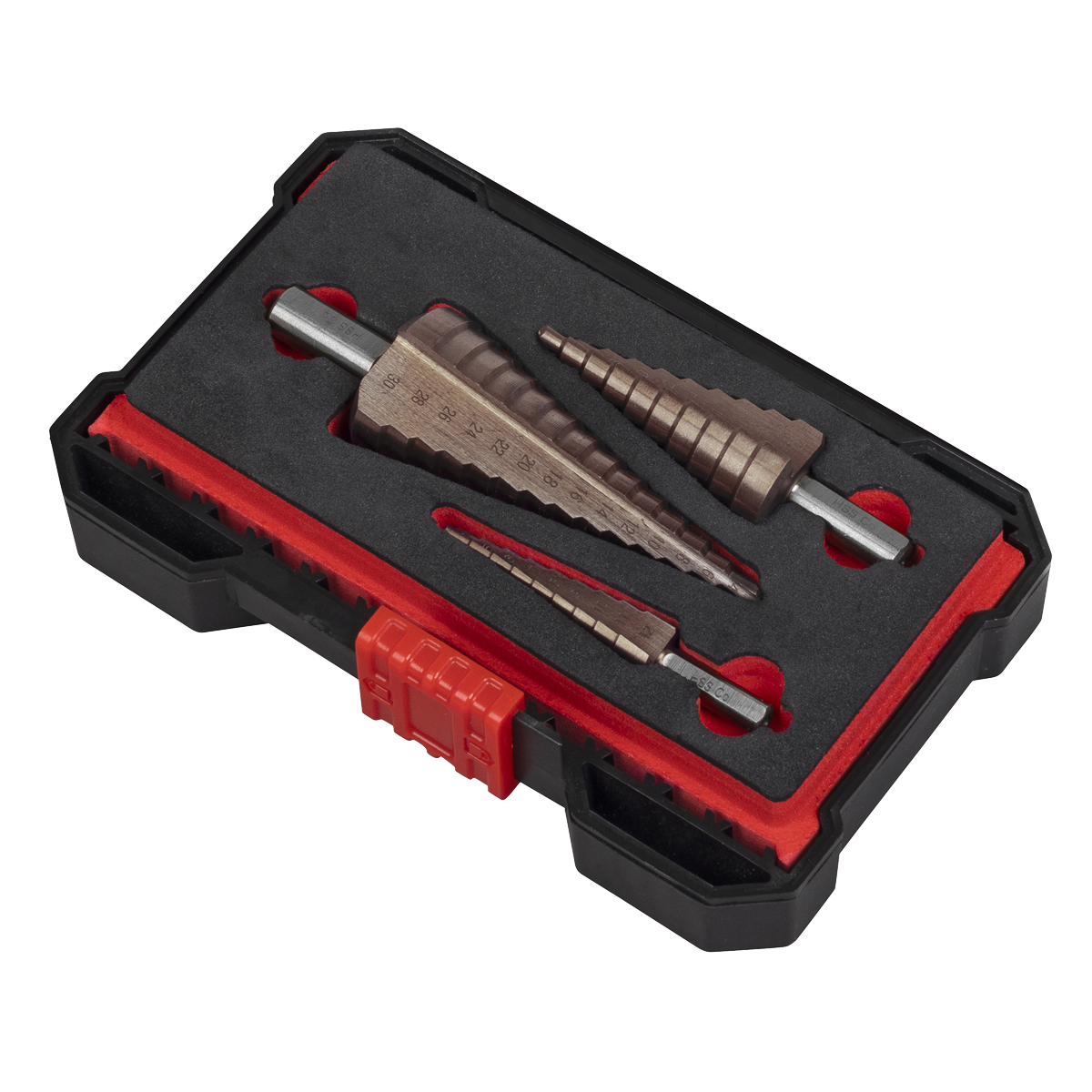 Sealey AK4733 Premier Straight Flute HSS Cobalt Step Drill Bit Set 3pc - additional view 6