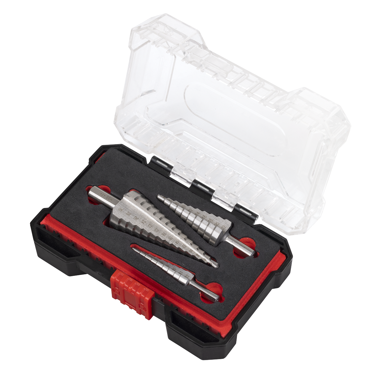 Sealey AK4746 Straight Flute HSS 4341 Step Drill Bit Set 3pc - additional view 5