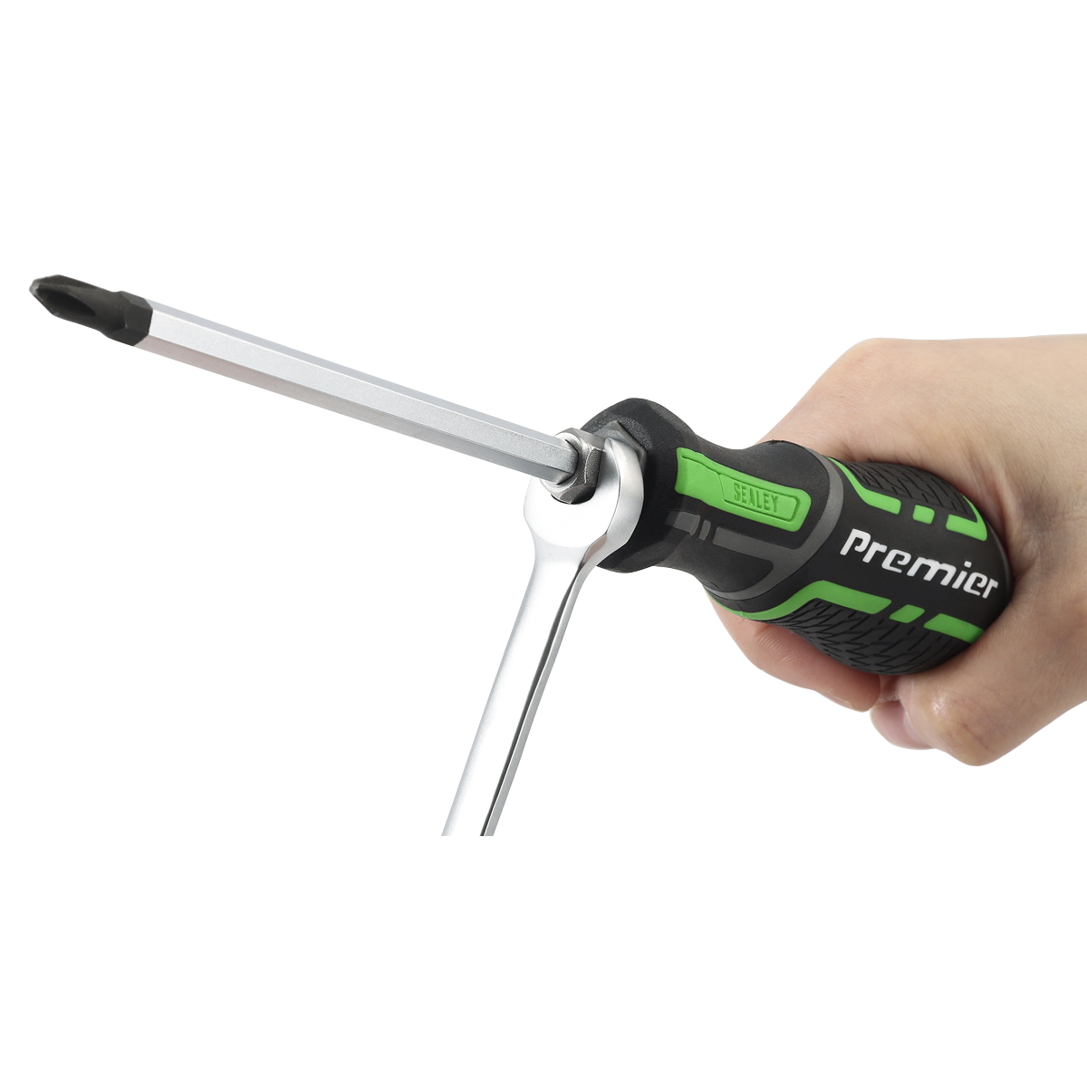 Sealey AK4941HV Premier Hammer-Thru Screwdriver Set 9pc - Hi-Vis Green - additional view 6