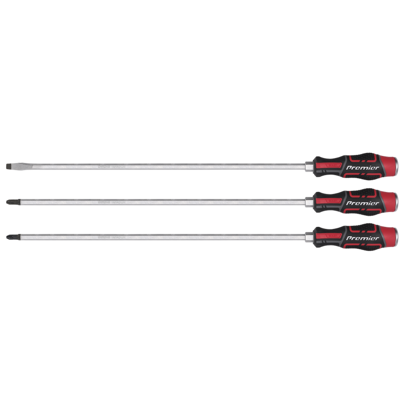 Sealey AK4942 Premier Extra-Long Hammer-Thru Screwdriver Set 450mm 3pc