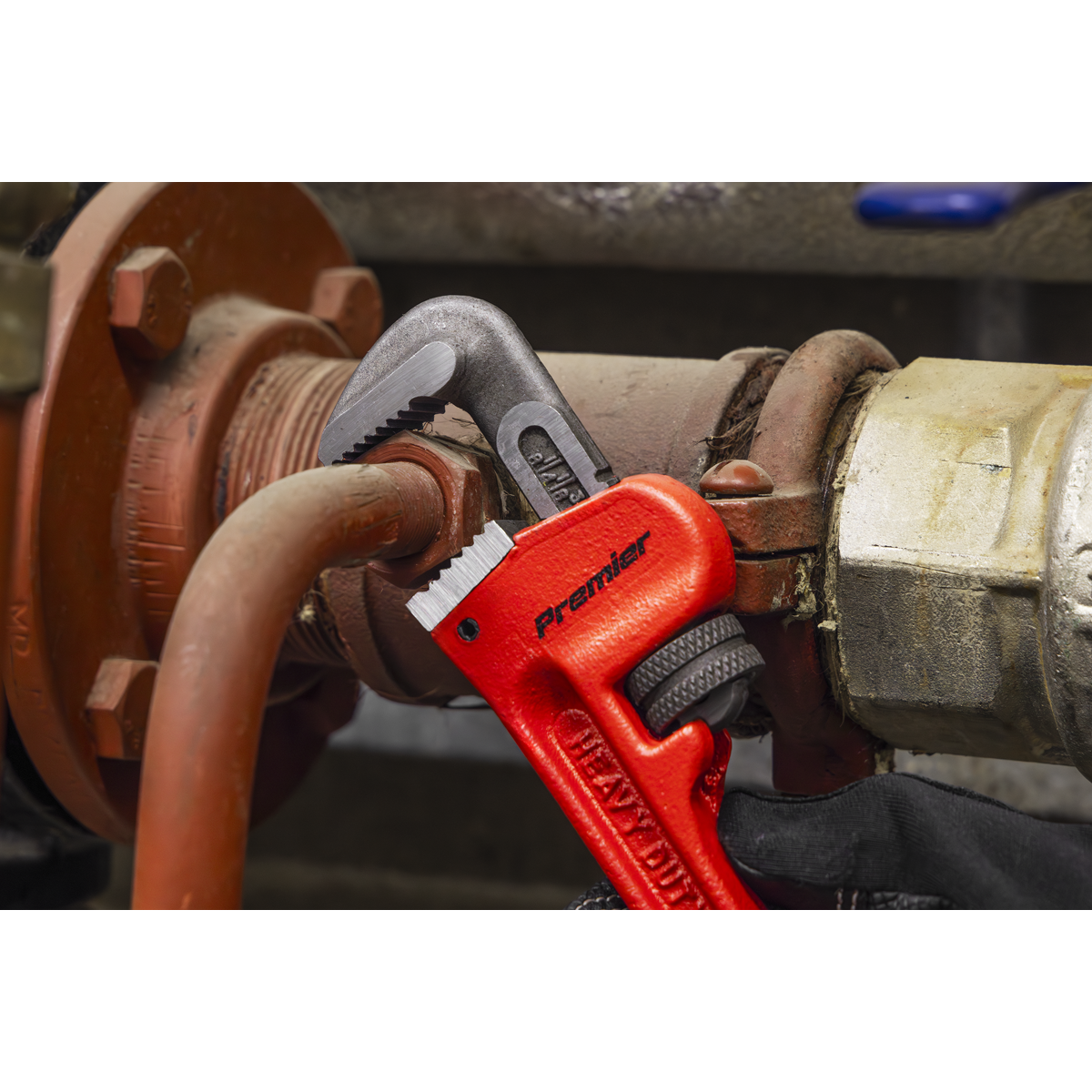 Sealey AK5101 Premier Cast Steel Pipe Wrench European Pattern 200mm - additional view 6