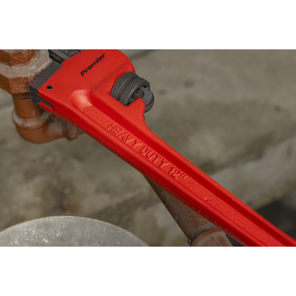 Sealey AK5103 Premier Cast Steel Pipe Wrench European Pattern 300mm - additional view 6