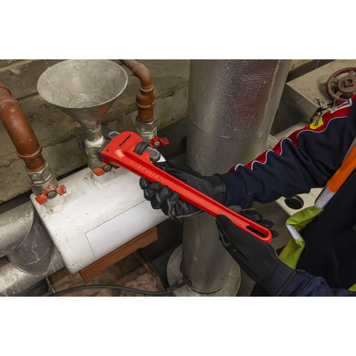 Sealey AK5105 Premier Cast Steel Pipe Wrench European Pattern 450mm - additional view 5