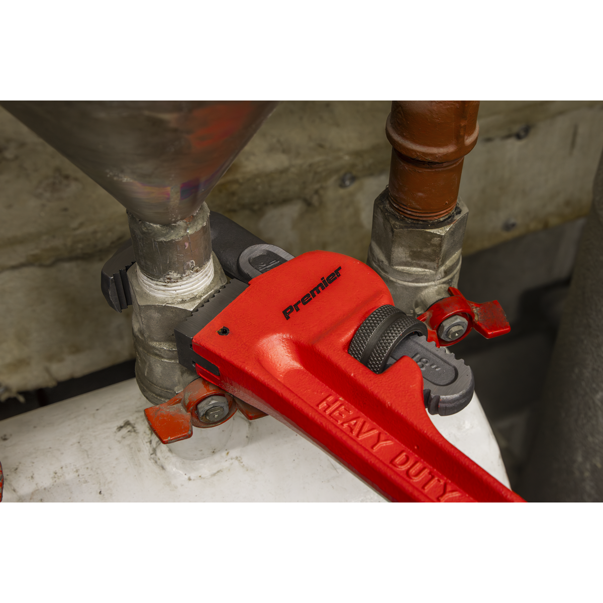 Sealey AK5105 Premier Cast Steel Pipe Wrench European Pattern 450mm - additional view 6