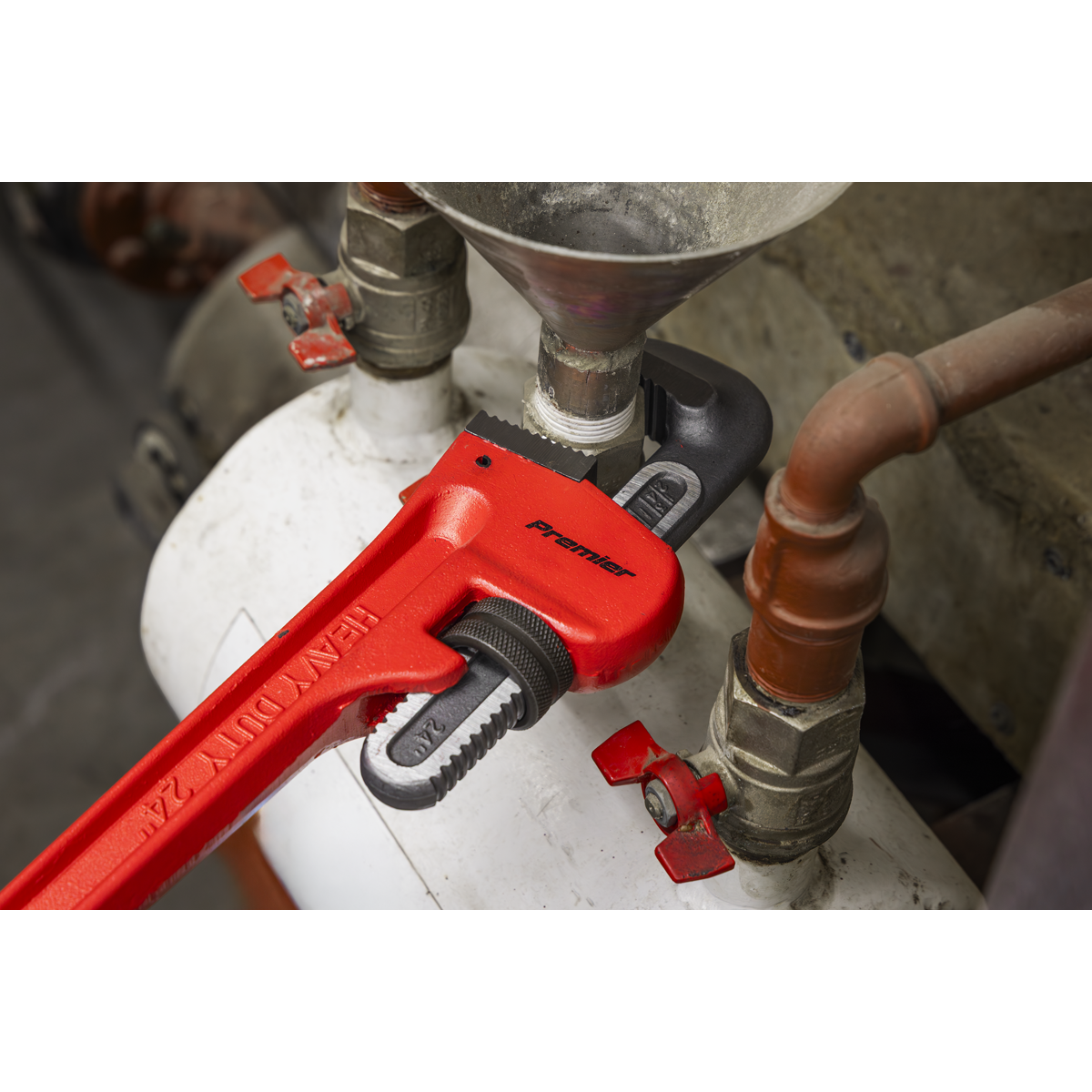 Sealey AK5112 Premier Cast Steel Pipe Wrench European Pattern 610mm - additional view 5