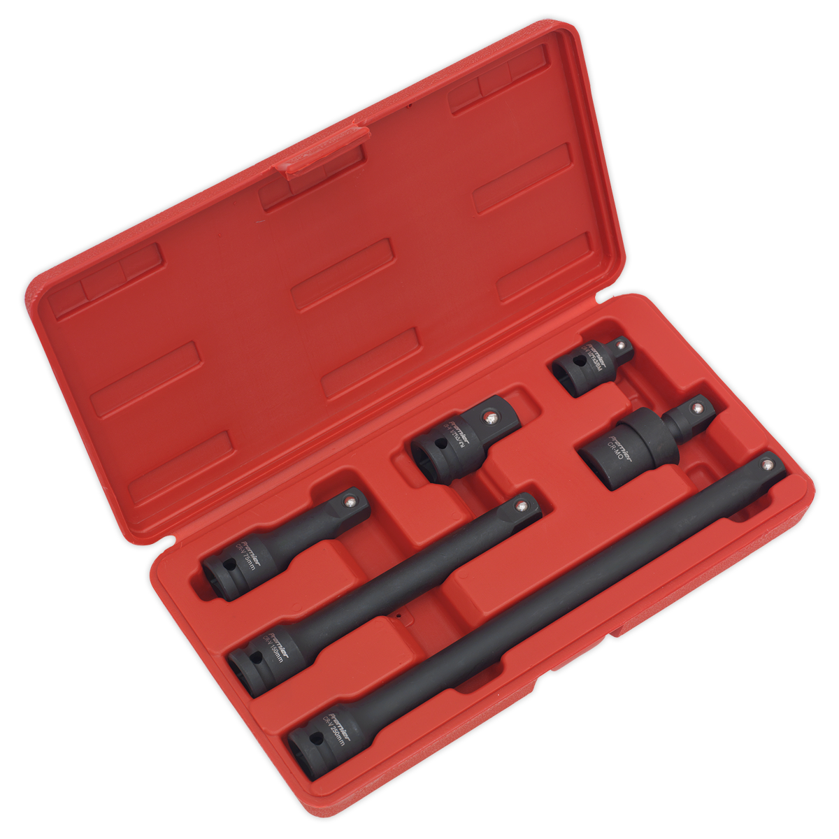 Sealey AK5514 Premier Impact Adaptor & Extension Bar Set 1/2"Sq Drive 6pc