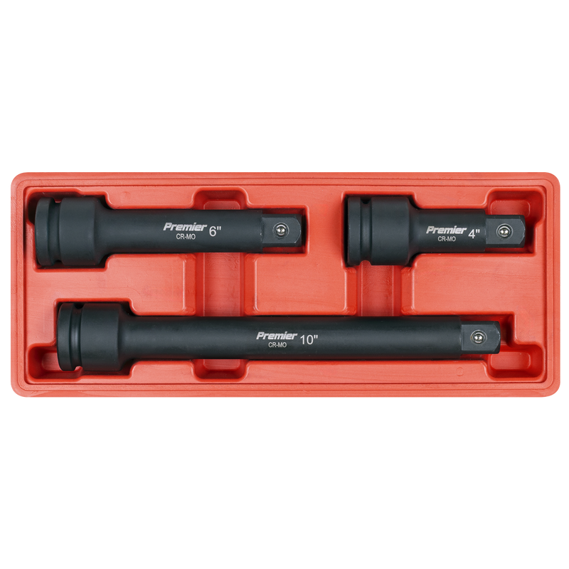 Sealey AK5515 Premier Impact Extension Bar Set 3/4"Sq Drive 3pc - additional view 2