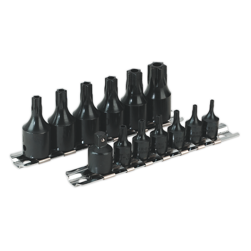 Sealey AK5585 Premier TRX-Star* Security Socket Bit Set 1/4" & 3/8"Sq Drive 13pc