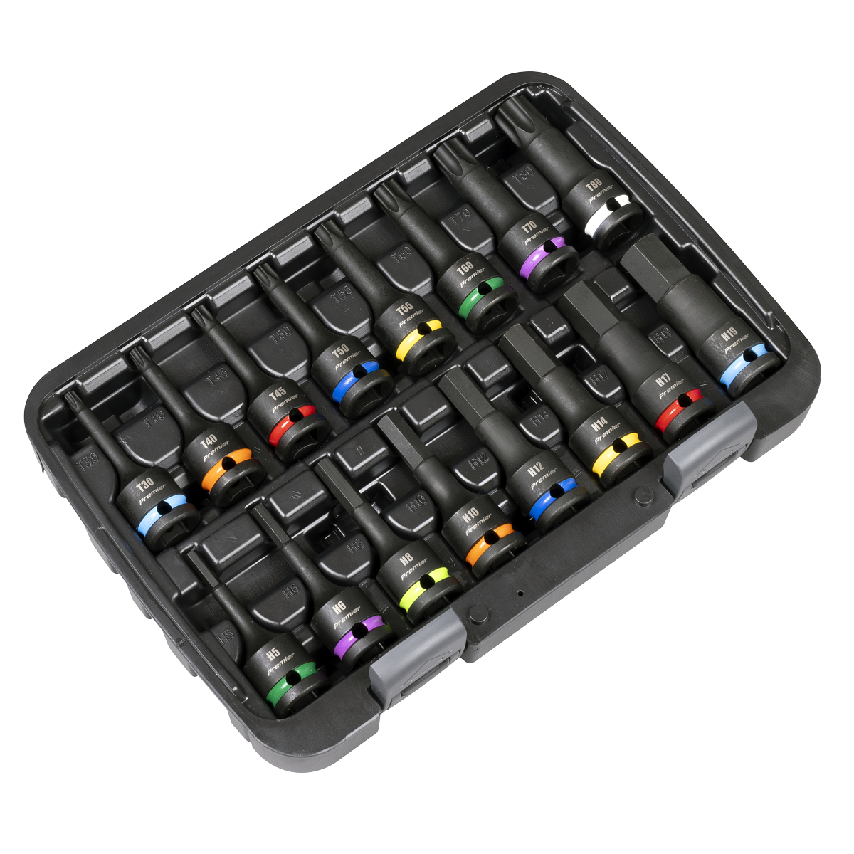 Sealey AK56005 Premier Hex & TRX-Star* Impact Socket Bit Set 1/2"Sq Drive 16pc - additional view 5