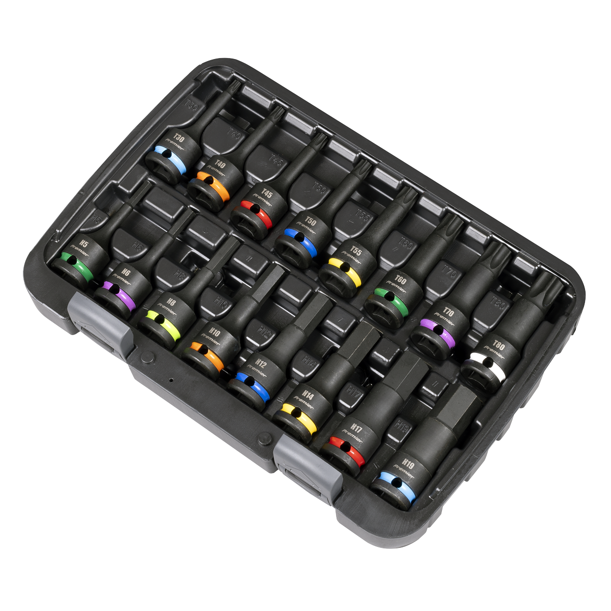 Sealey AK56005 Premier Hex & TRX-Star* Impact Socket Bit Set 1/2"Sq Drive 16pc - additional view 8