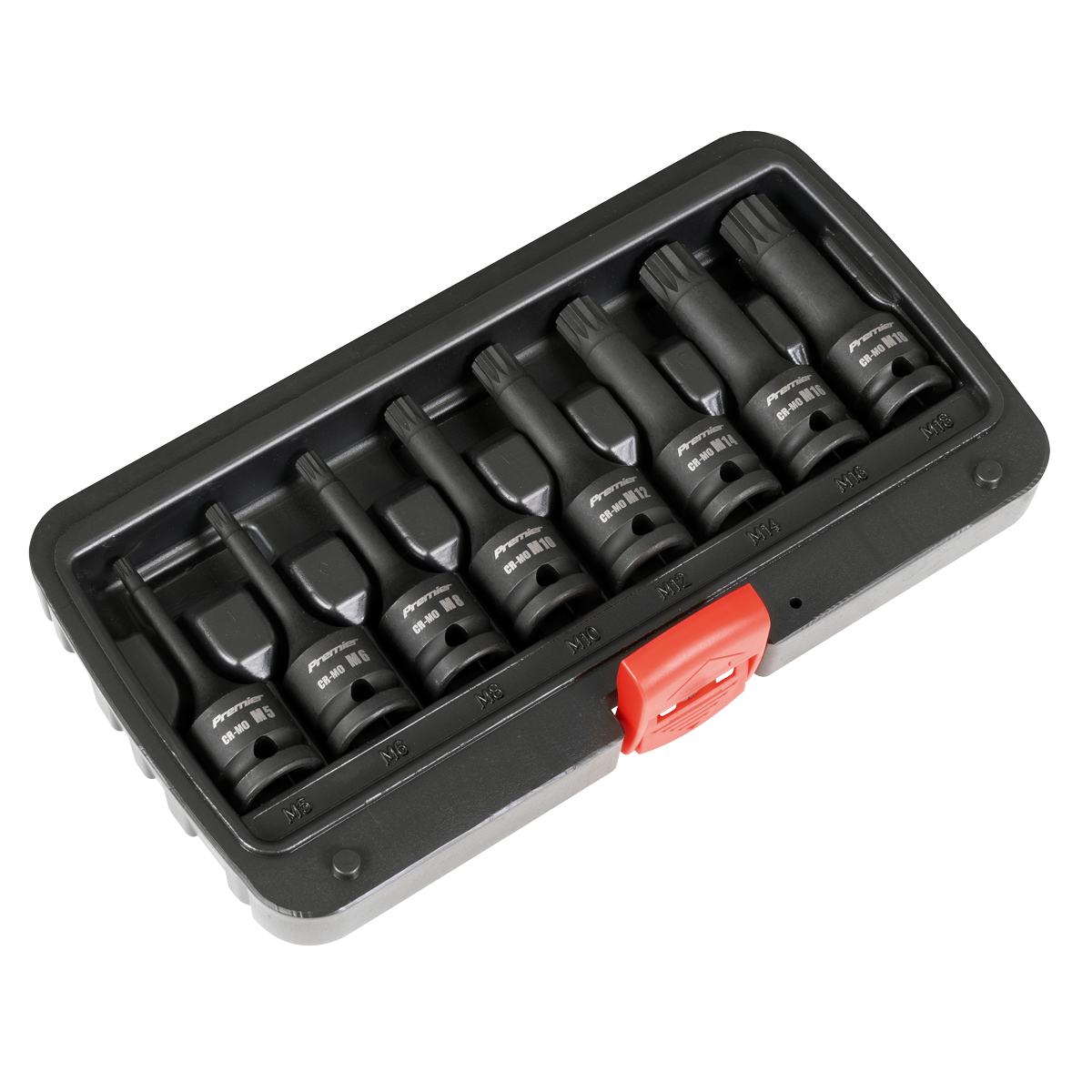 Sealey AK5604 Premier Spline Impact Socket Bit Set 1/2"Sq Drive 8pc - additional view 4
