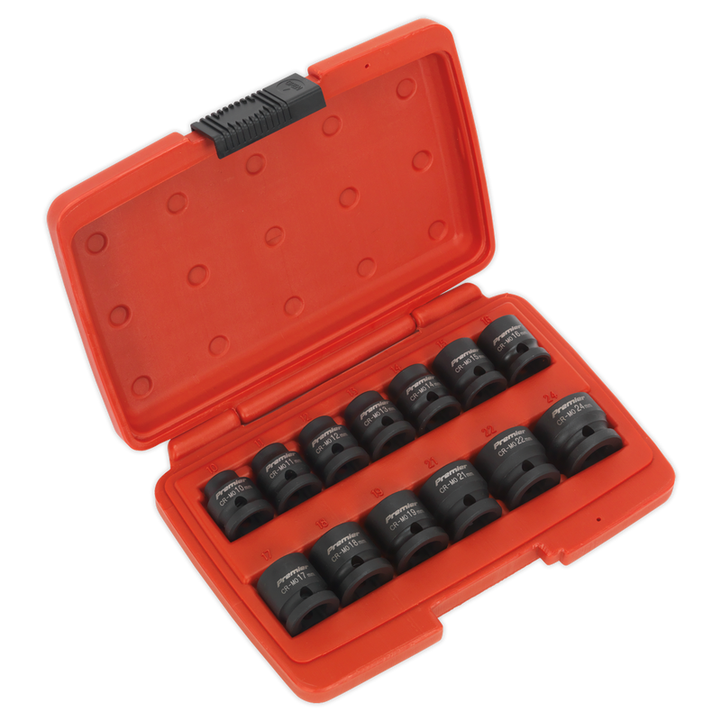 Sealey AK5613LP Premier Low Profile Impact Socket Set 1/2"Sq Drive 13pc