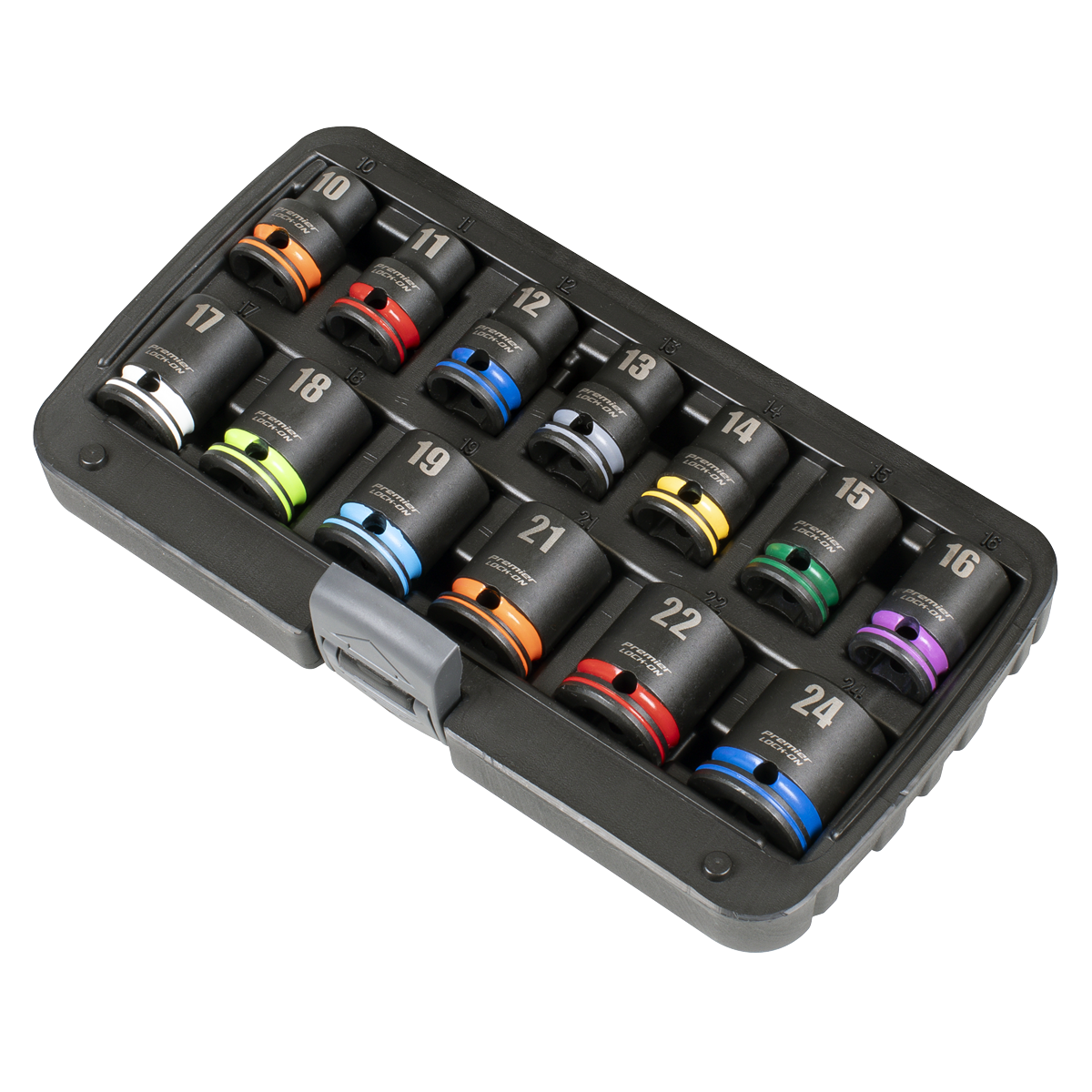 Sealey AK56160M Lock-On™ Impact Socket Set 1/2"Sq Drive 13pc 6pt Metric - additional view 5