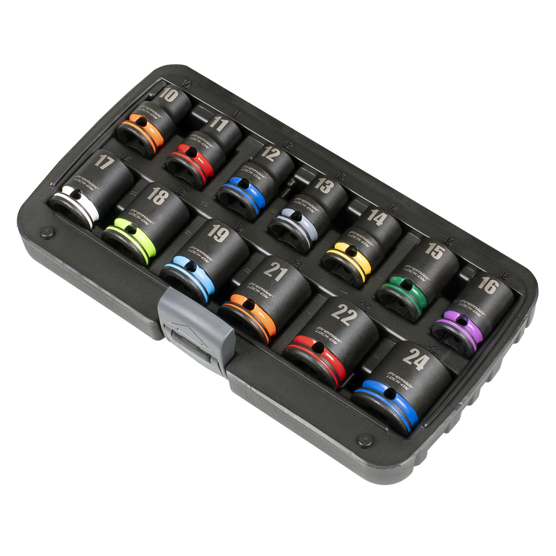 Sealey AK56160M Lock-On™ Impact Socket Set 1/2"Sq Drive 13pc 6pt Metric - additional view 5