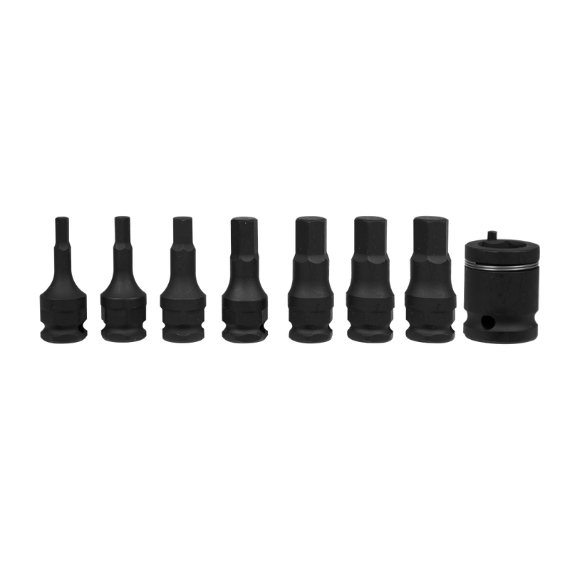 Sealey AK5620 Premier Hex Impact Socket Bit Set 3/8"Sq Drive 8pc - additional view 4