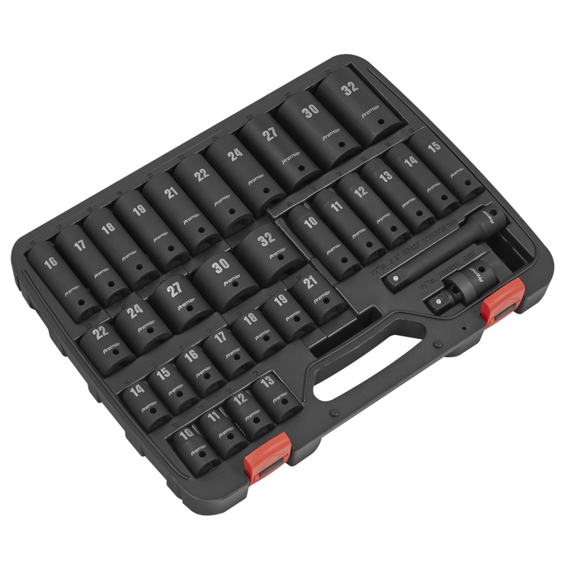 Sealey AK5634M Premier Impact Socket Set 1/2"Sq Drive 34pc - additional view 7