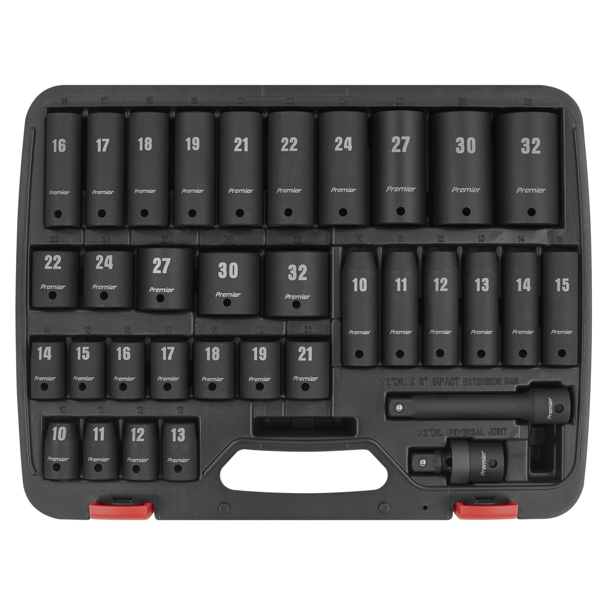 Sealey AK5634M Premier Impact Socket Set 1/2"Sq Drive 34pc - additional view 6