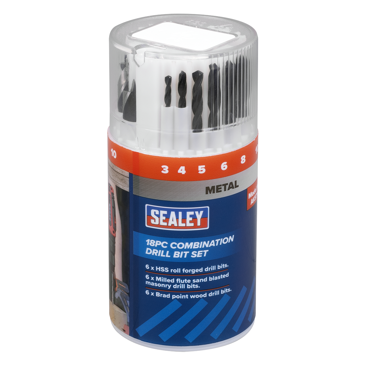 Sealey AK5711 Combination Drill Bit Set 18pc