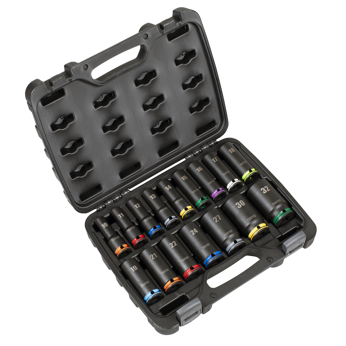 Sealey AK58170M Lock-On™ Deep Impact Socket Set 1/2"Sq Drive 16pc