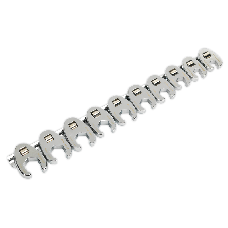 Sealey AK598 Premier Crow's Foot Spanner Set 3/8"Sq Drive 10pc