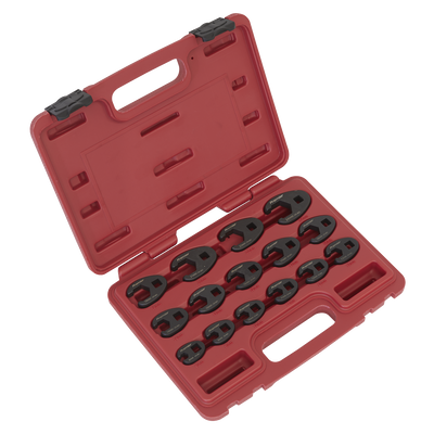 Sealey AK5983 Premier Crow's Foot Spanner Set 3/8"Sq Drive 15pc