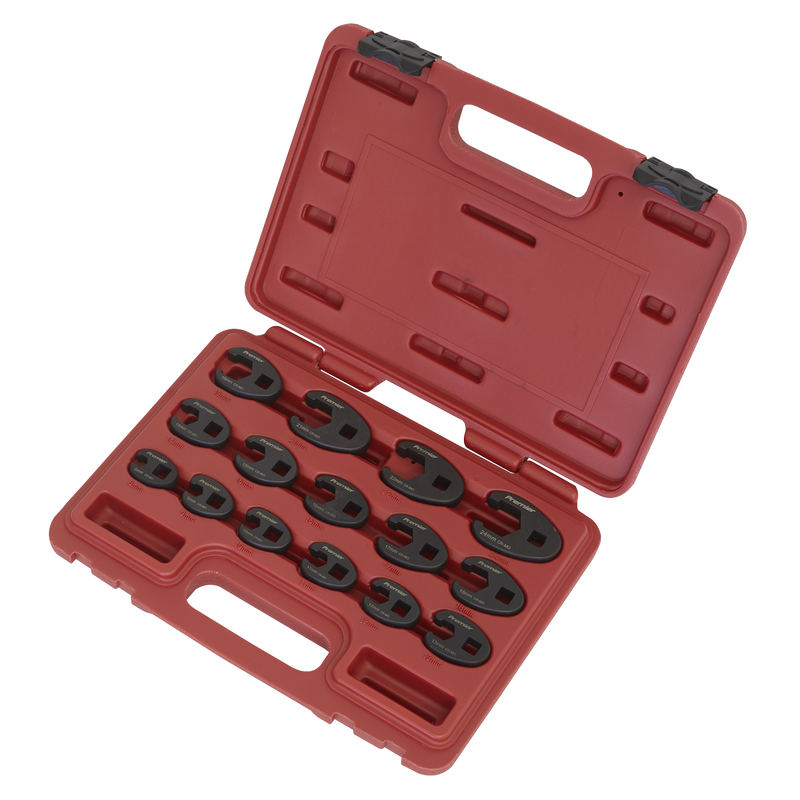 Sealey AK5983 Premier Crow's Foot Spanner Set 3/8"Sq Drive 15pc - additional view 3
