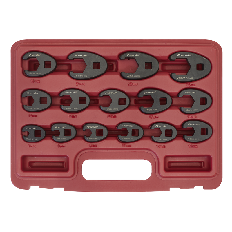 Sealey AK5983 Premier Crow's Foot Spanner Set 3/8"Sq Drive 15pc - additional view 4