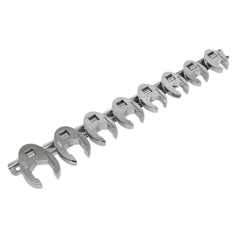 Sealey AK599 Premier Imperial Crow's Foot Spanner Set 3/8"Sq Drive 8pc
