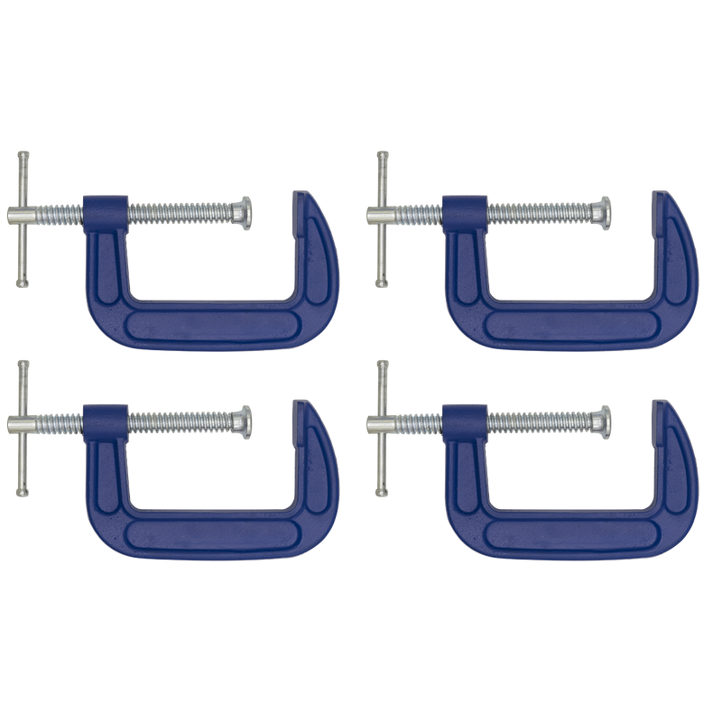Sealey AK60034 G-Clamp Set 75mm 4pc