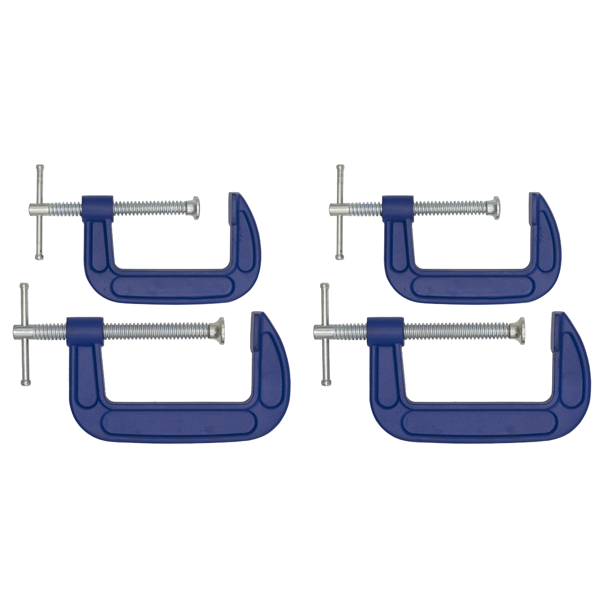 Sealey AK6003SET G-Clamp Set 75mm & 100mm 4pc - additional view 2