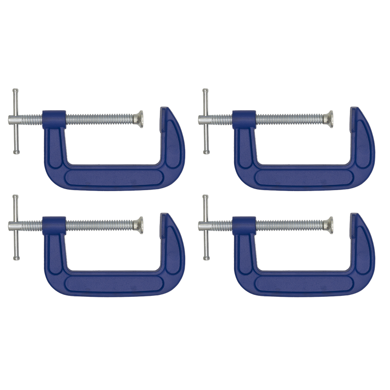 Sealey AK60044 G-Clamp Set 100mm 4pc