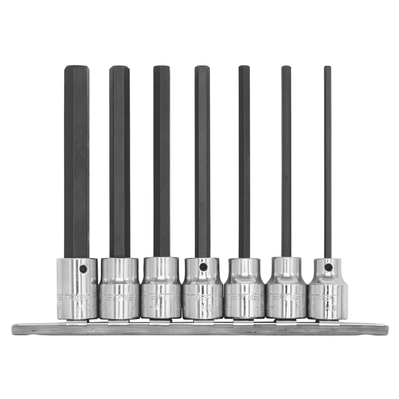 Sealey AK62254 Premier Hex Socket Bit Set 3/8"Sq Drive 110mm 7pc - additional view 2