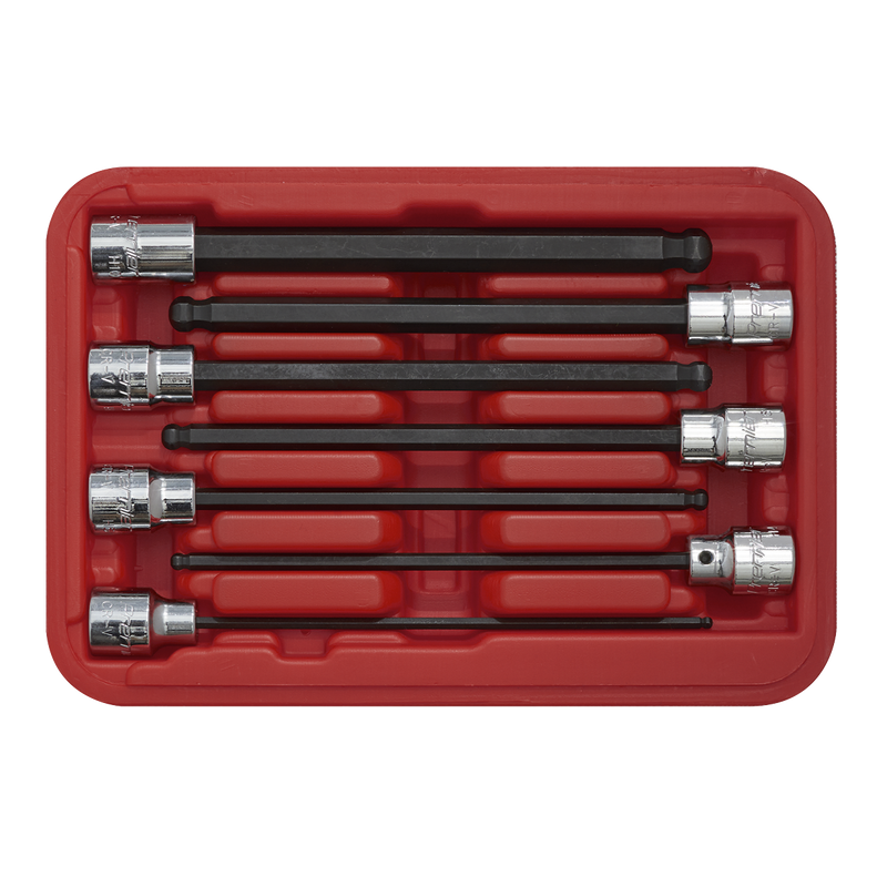 Sealey AK62257 Premier Ball-End Hex Socket Bit Set 3/8"Sq Drive 7pc - additional view 3