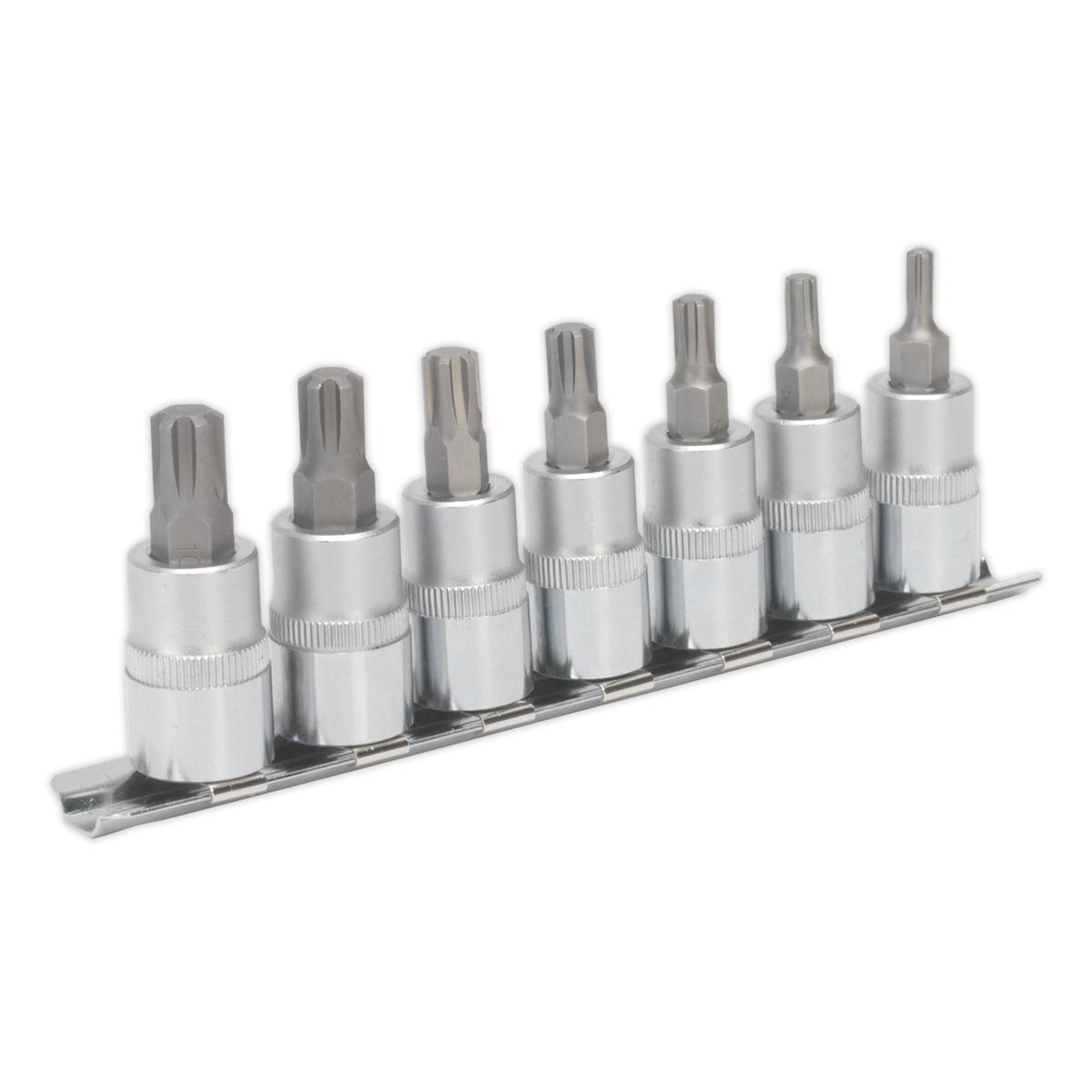 Sealey AK6232 Premier Ribe Socket Bit Set 3/8"Sq Drive 50mm 7pc