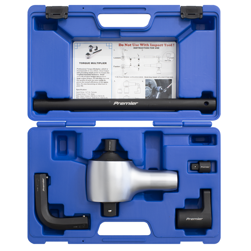 Sealey AK6291 Premier Torque Multiplier Set 1/2"-1"Sq Drive 7pc - additional view 2