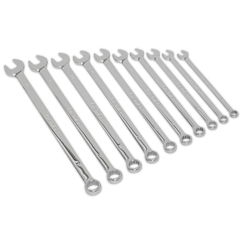 Sealey AK6310 Premier Extra-Long Combination Spanner Set 10pc