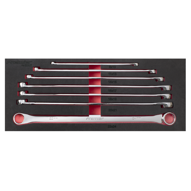 Sealey AK6311 Extra-Long Double End Ring Spanner Set 7pc - additional view 3