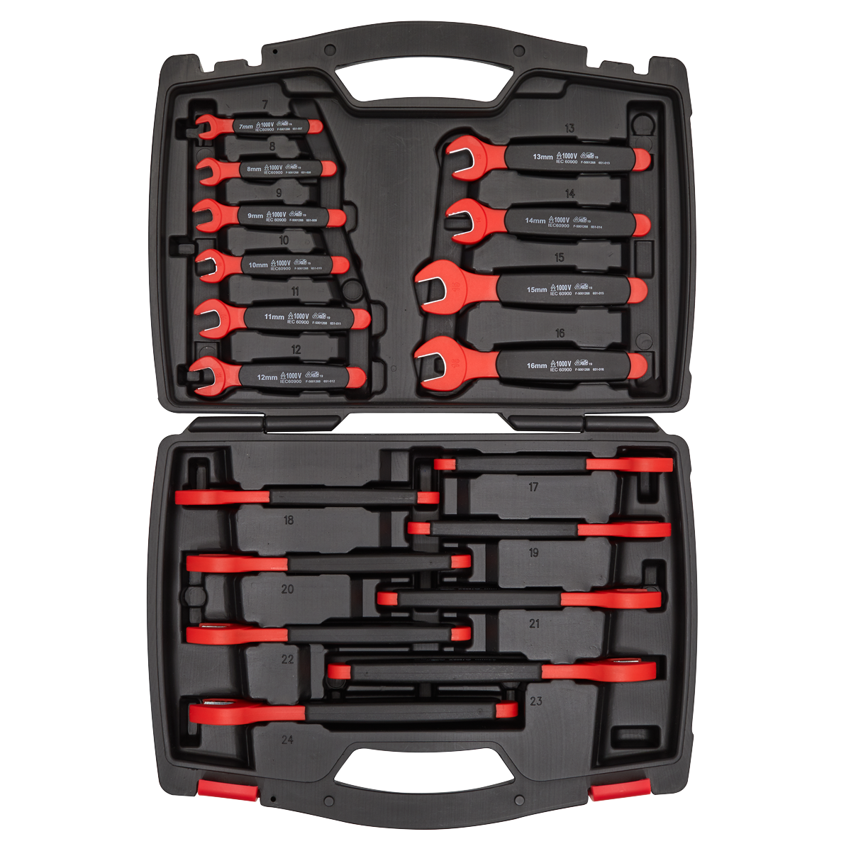 Sealey AK63172 Premier Insulated Open-End Spanner Set 18pc - VDE Approved - additional view 2