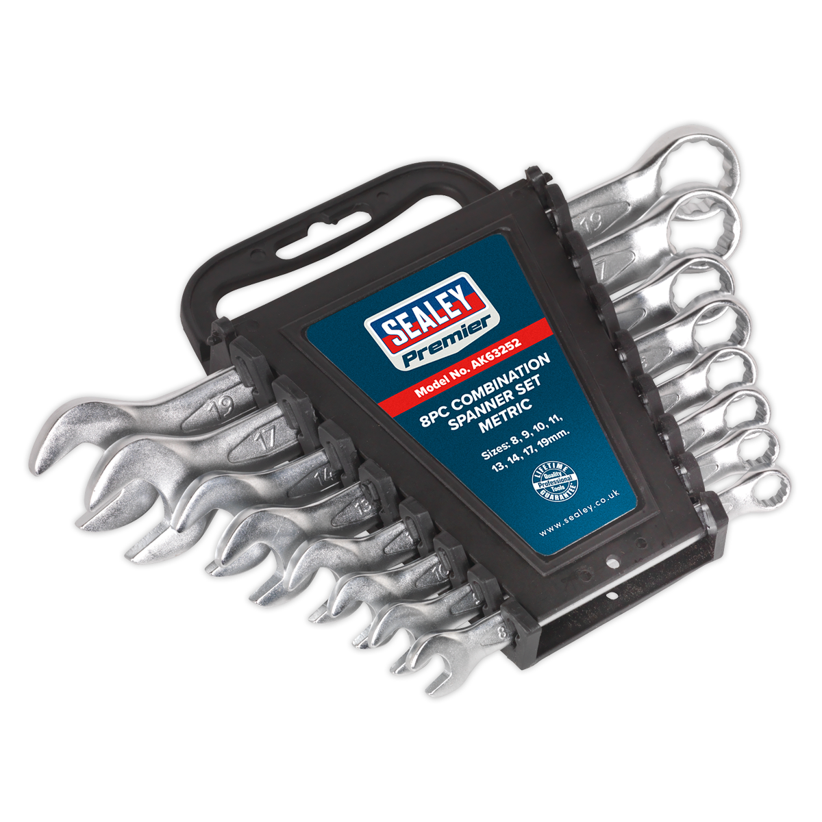 Sealey AK63252 Premier Combination Spanner Set 8pc - additional view 2