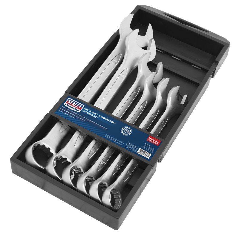 Sealey AK63259 Premier Jumbo Combination Spanner Set 6pc - additional view 3