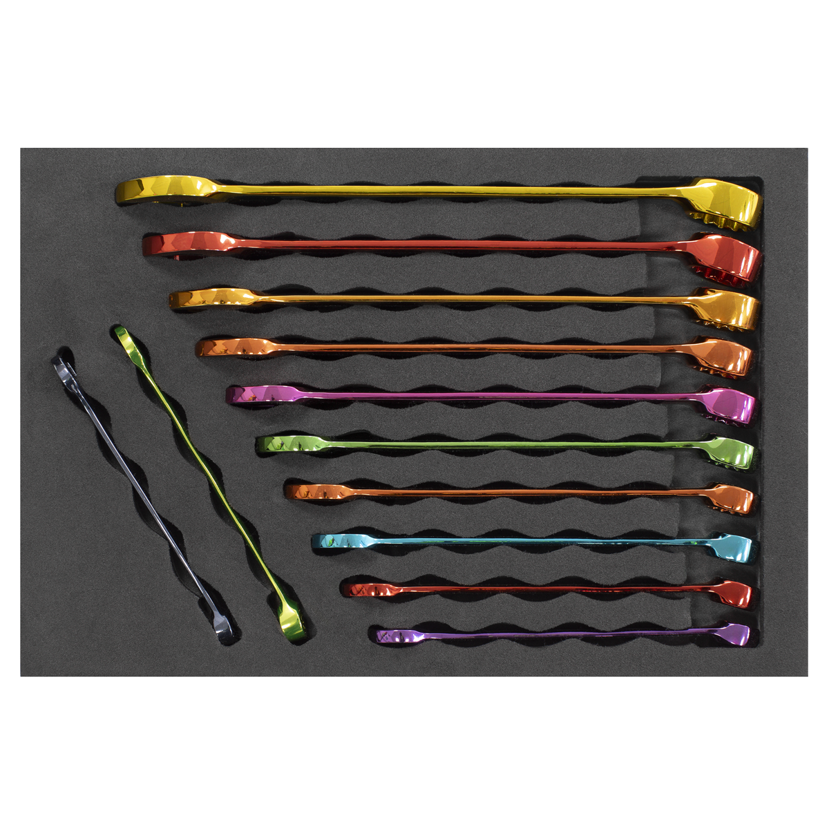 Sealey AK63267 Premier Multi-Coloured Combination Spanner Set 12pc - additional view 4