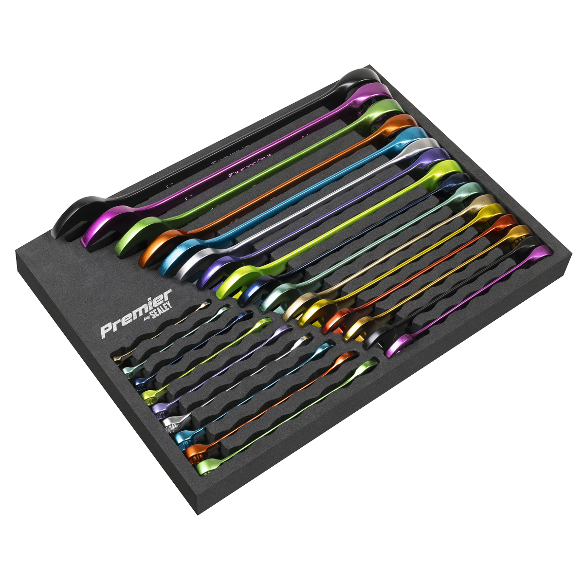 Sealey AK63268 Premier Multi-Coloured Combination Spanner Set 25pc