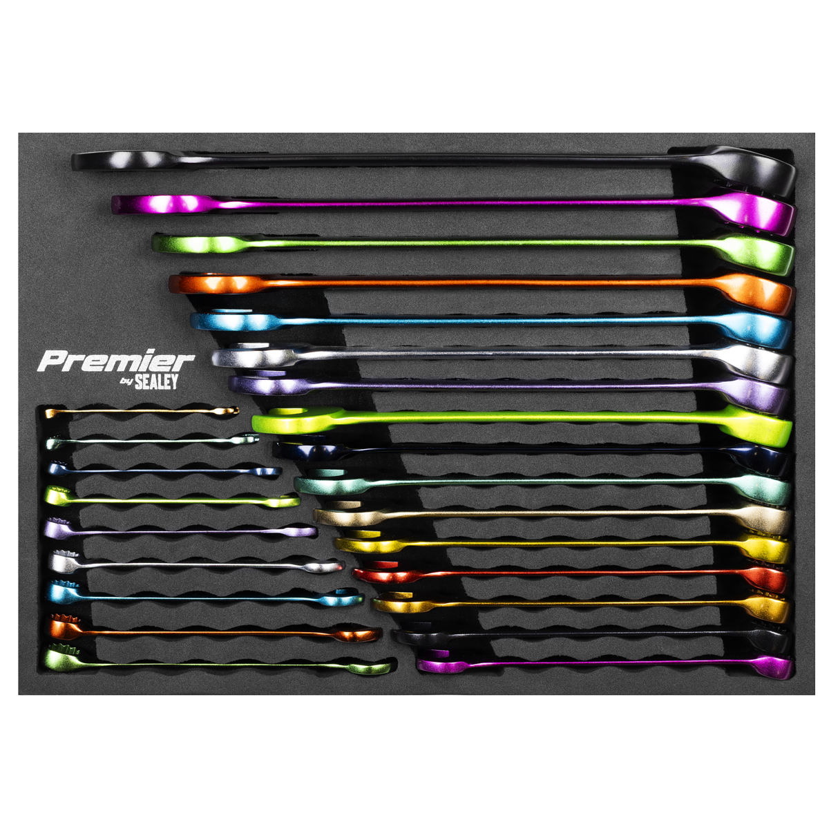 Sealey AK63268 Premier Multi-Coloured Combination Spanner Set 25pc - additional view 2