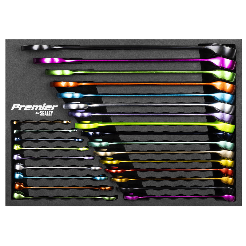 Sealey AK63268 Premier Multi-Coloured Combination Spanner Set 25pc - additional view 2