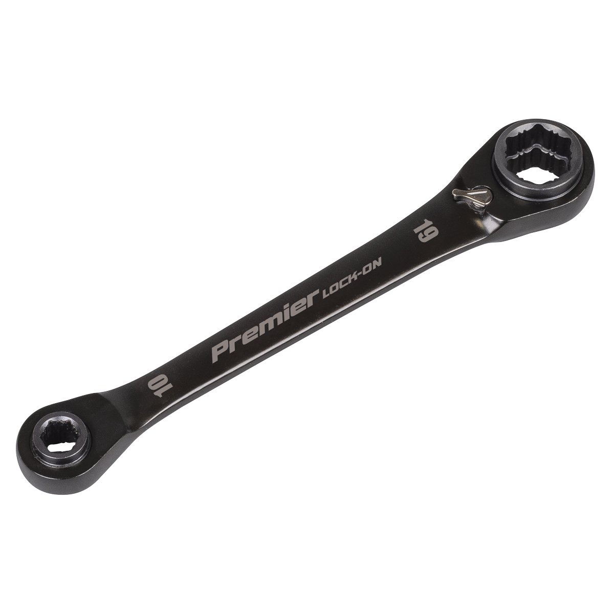 Sealey AK63923 Premier Black 4-in-1 Reversible Lock-On™ Ratchet Ring Spanner