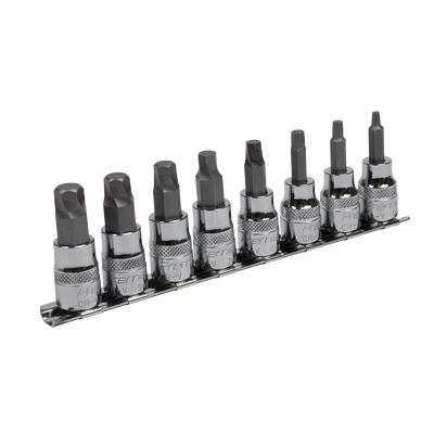 Sealey AK65601 Premier Lock-On™ Hex Socket Bit Set 3/8"Sq Drive 8pc