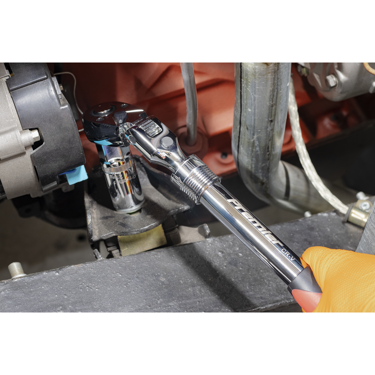 Sealey AK6682 Premier Locking Flexi-Head Extendable Ratchet Wrench 1/2"Sq Drive - additional view 6