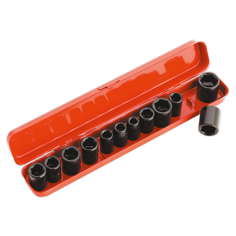 Sealey AK682 Premier Metric/Imperial Impact Socket Set 3/8"Sq Drive 12pc