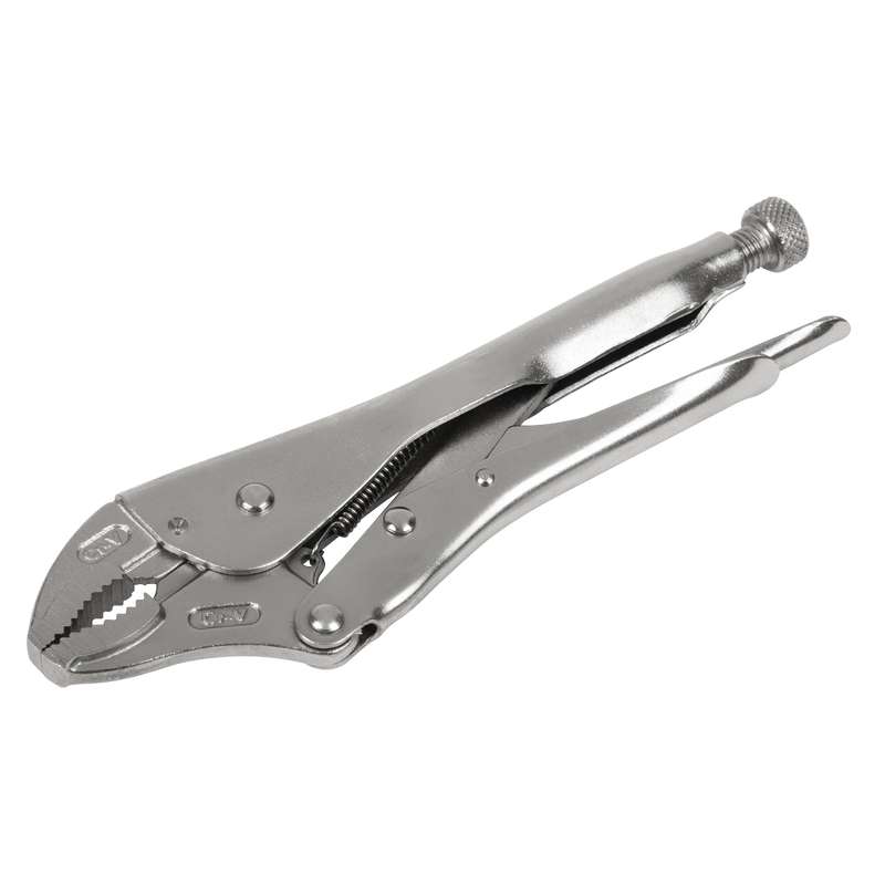 Sealey AK6821 Premier Locking Pliers Curved Jaws 225mm 0-47mm Capacity